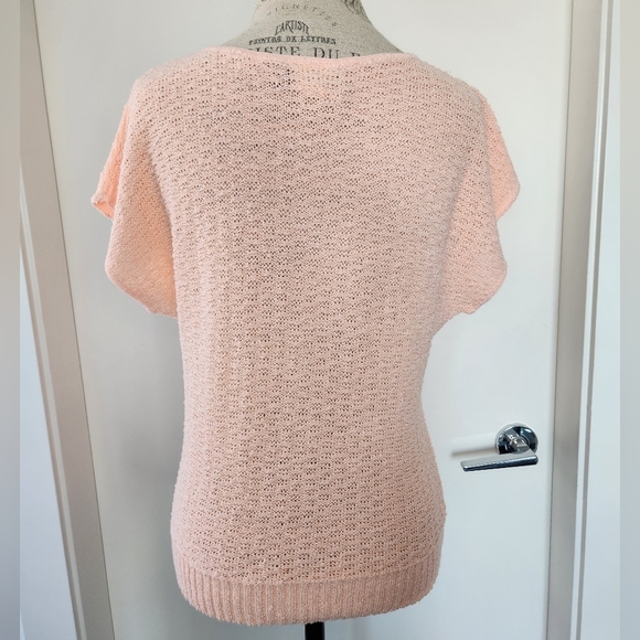 80s Pink Knit Short Sleeve Sweater - Picture 4 of 8